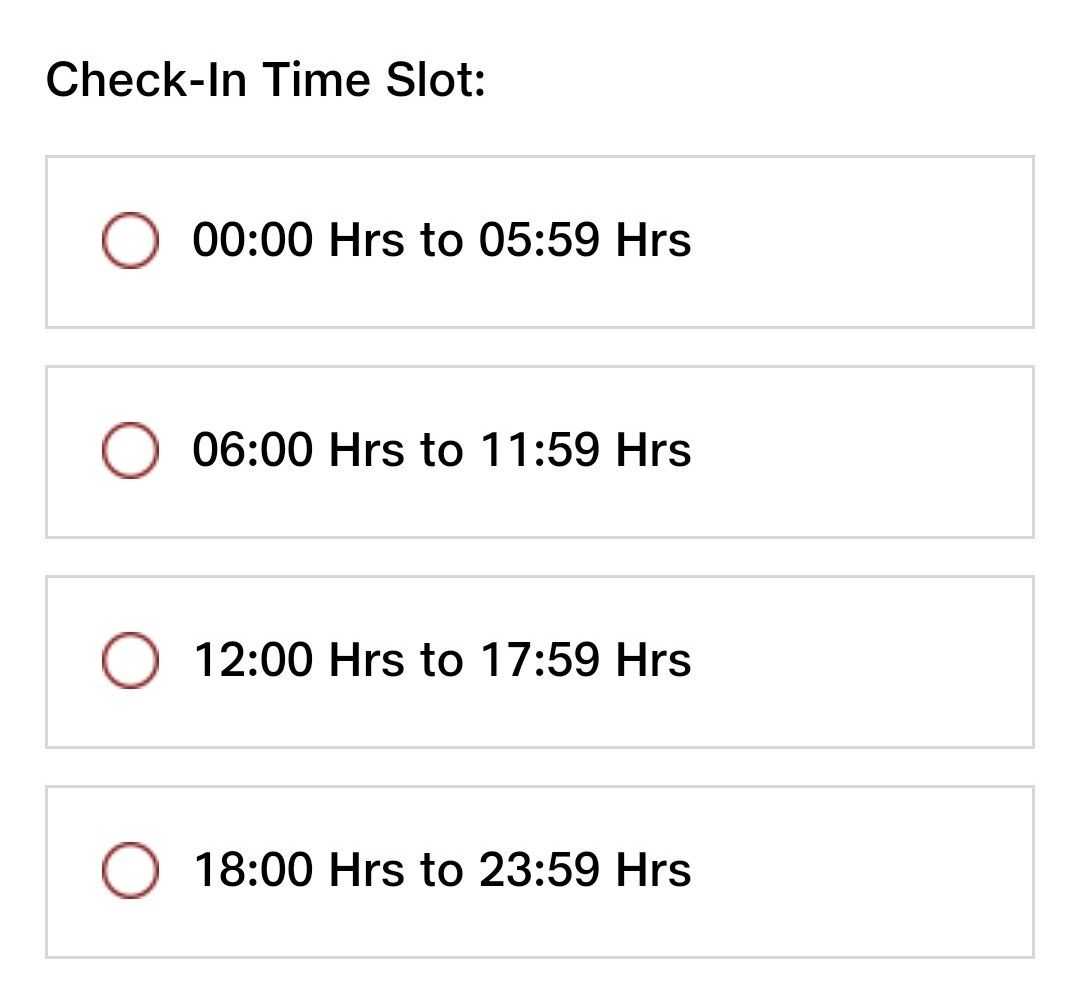 Select time slot
