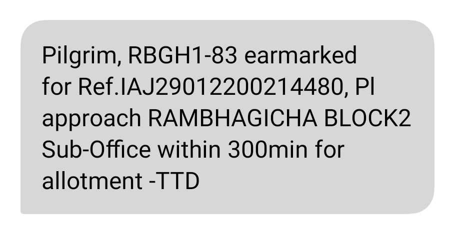 Confirmation via SMS